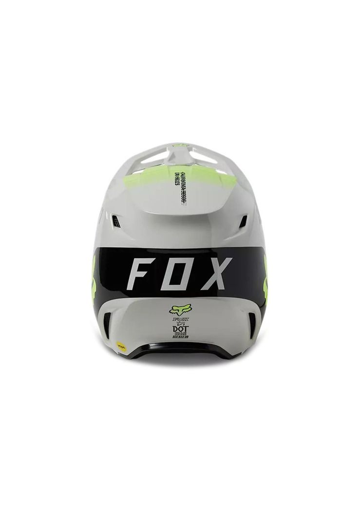 Casco Moto Niño V1 Toxsyk Gris/Amarillo Fox-5