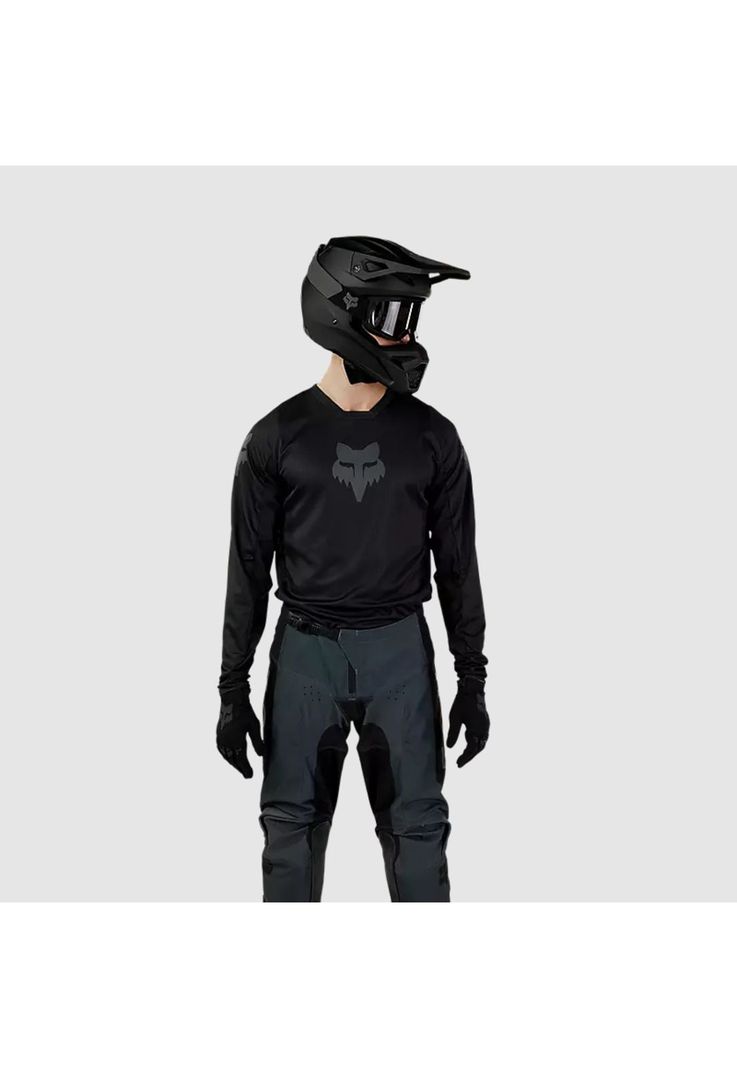 Polera Moto 180 Blackout Negro Fox-1