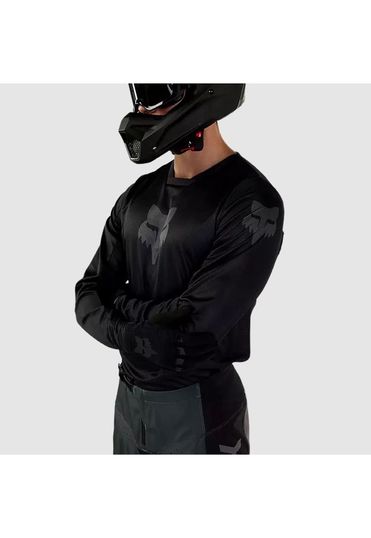 Polera Moto 180 Blackout Negro Fox-3
