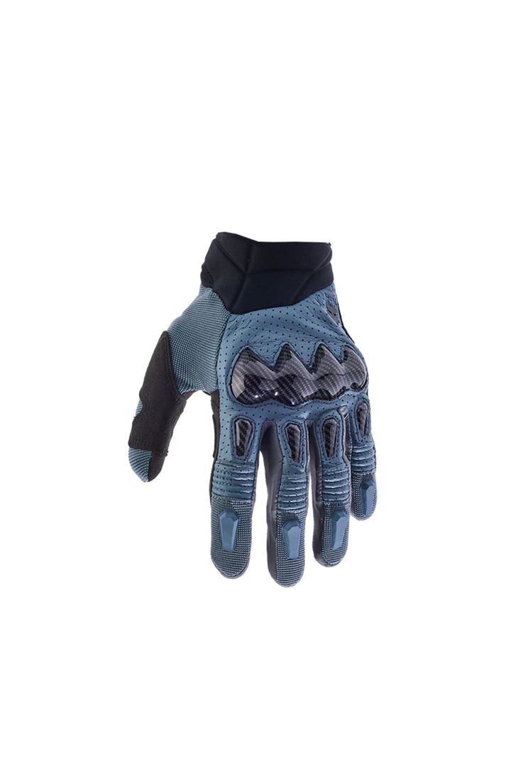 Guantes Moto Bomber Azul Acero Fox-0