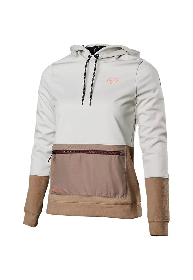 Poleron Bicicleta Mujer Ranger Windbloc® Blanco/Cafe Fox-1