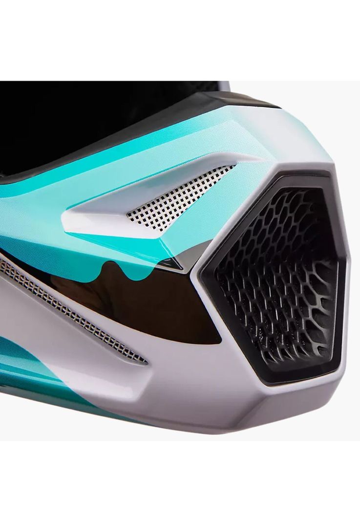 Casco Moto V1 Kozmik Azul/Blanco Fox-7