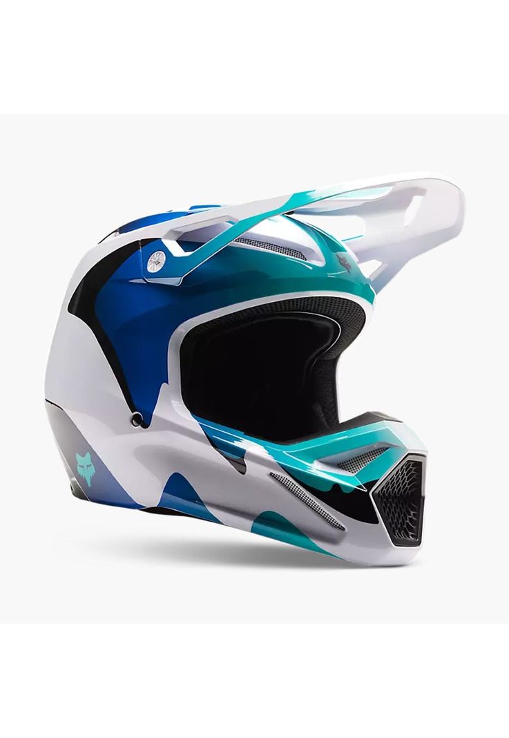 Casco Moto V1 Kozmik Azul/Blanco Fox-0