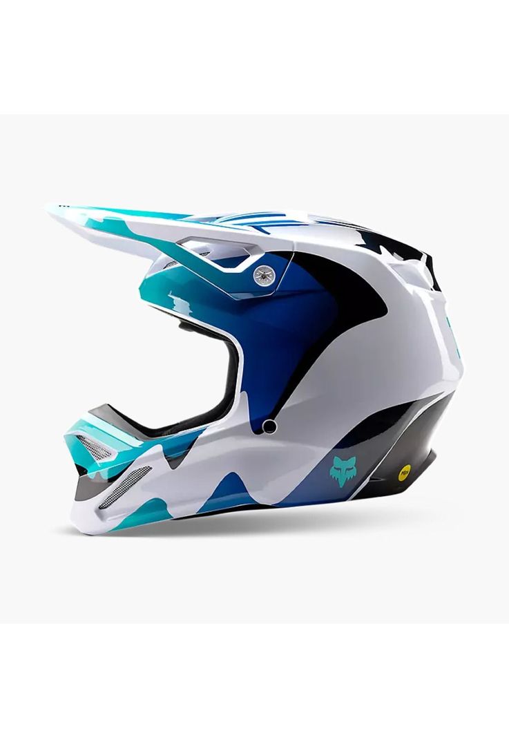 Casco Moto V1 Kozmik Azul/Blanco Fox-2
