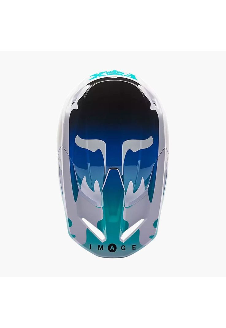 Casco Moto V1 Kozmik Azul/Blanco Fox-3
