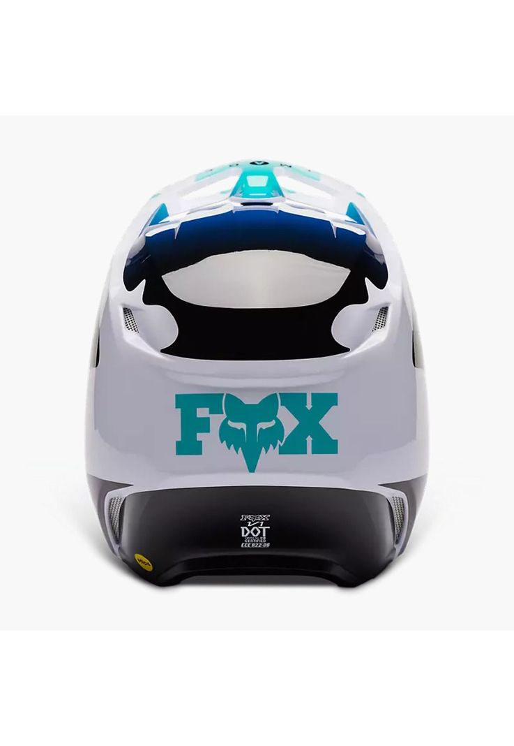 Casco Moto V1 Kozmik Azul/Blanco Fox-4