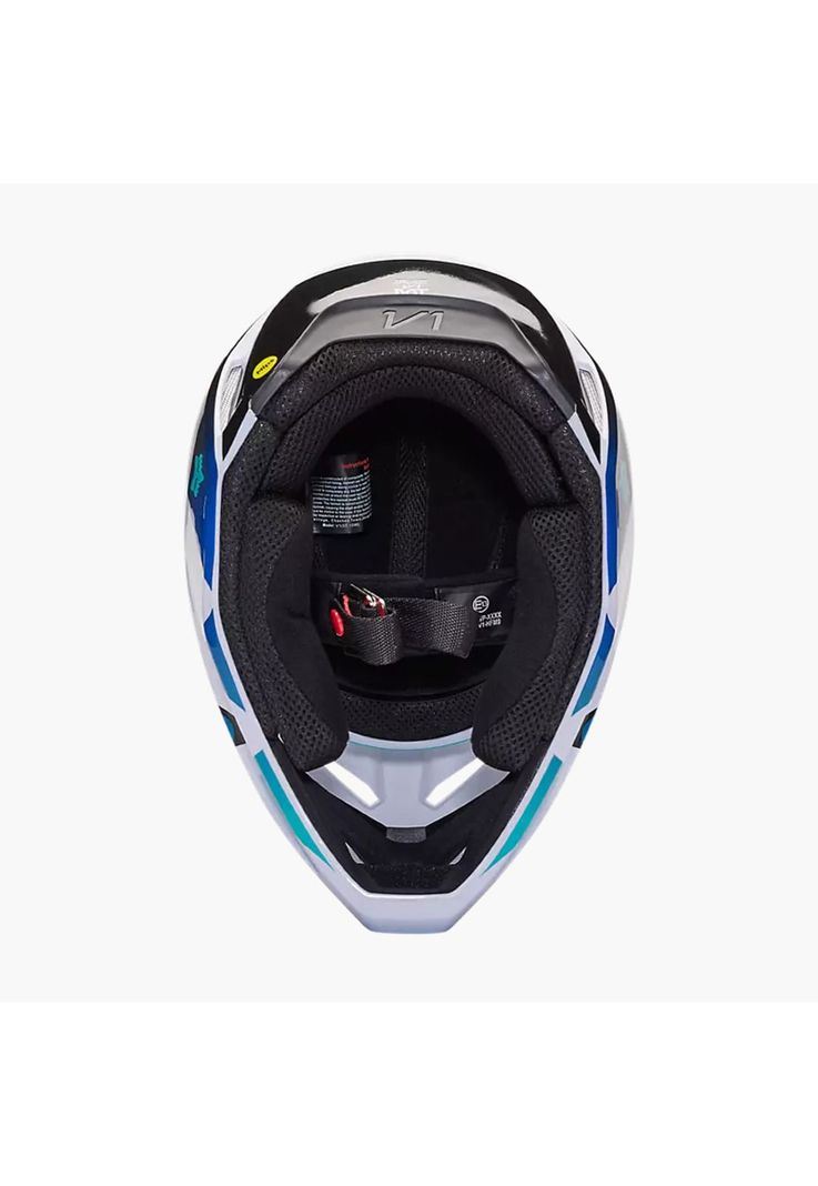 Casco Moto V1 Kozmik Azul/Blanco Fox-6