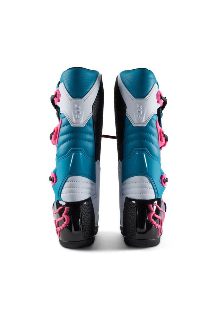 Botas Moto Comp Celeste Fox-4