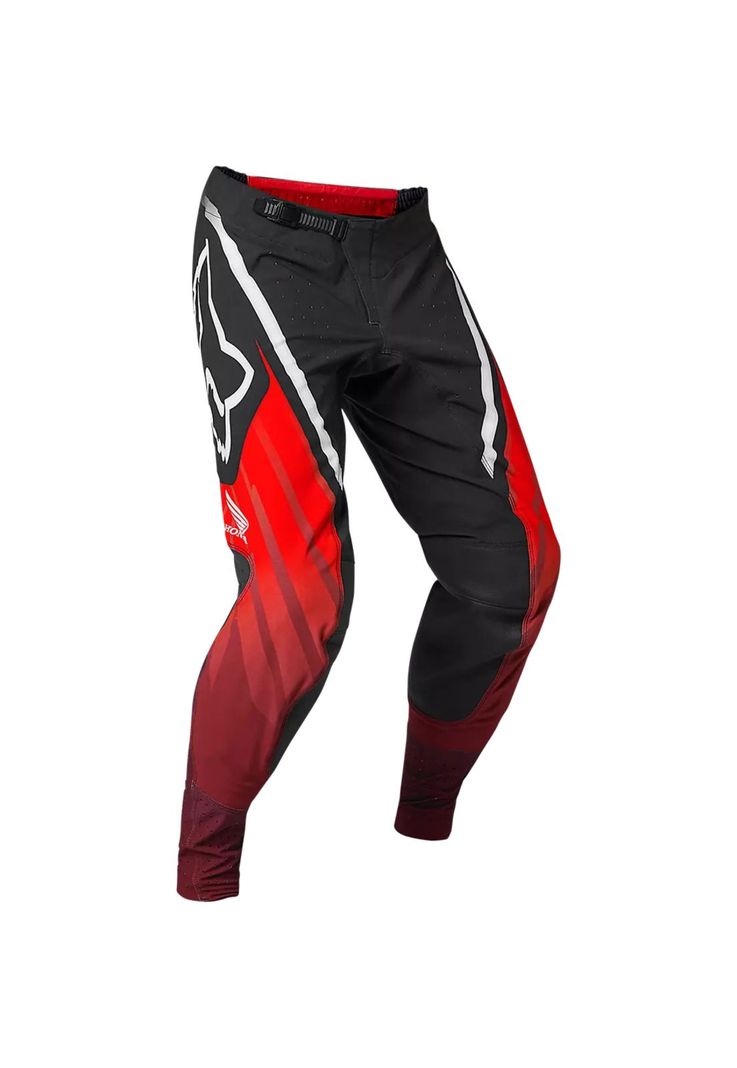 Pantalon Moto Flexair Honda Rojo/Negro/Blanco Fox-0
