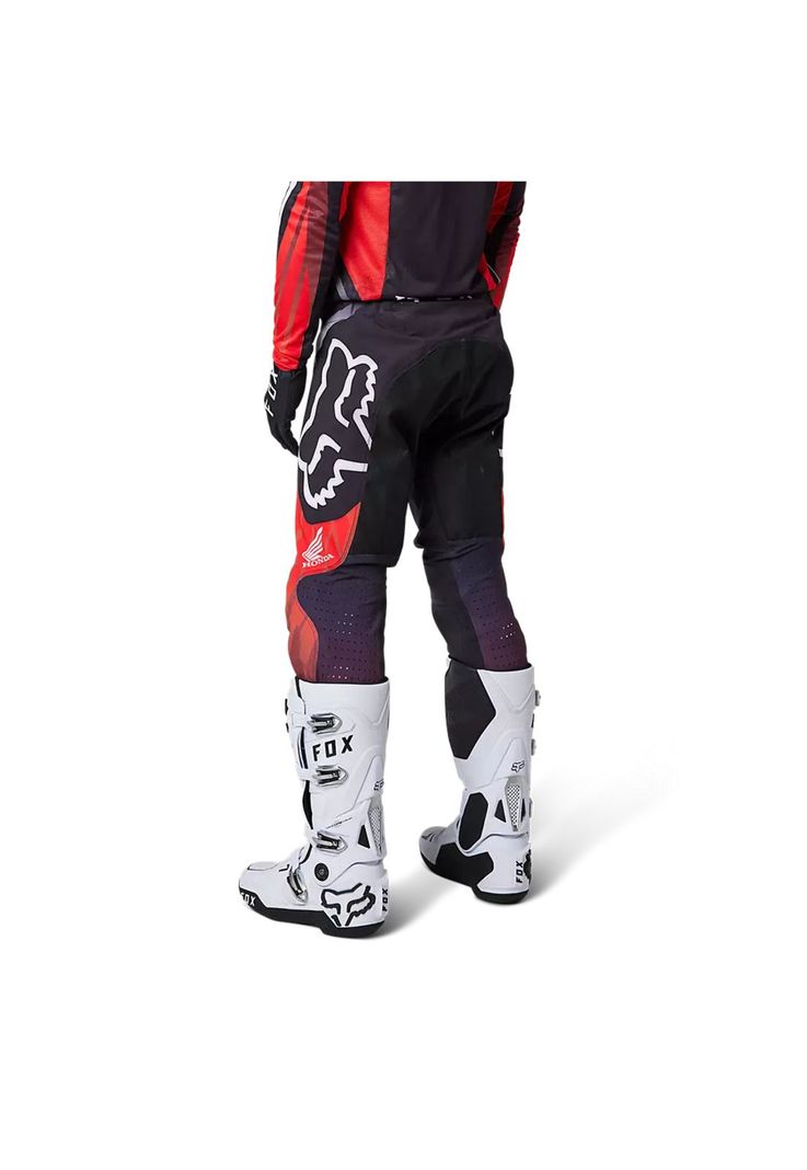 Pantalon Moto Flexair Honda Rojo/Negro/Blanco Fox-2