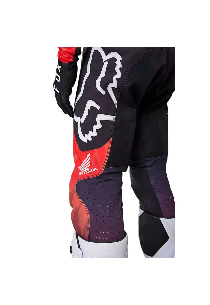Pantalon Moto Flexair Honda Rojo/Negro/Blanco Fox-4
