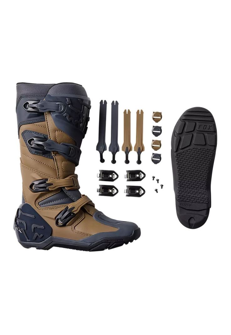 Botas Moto Comp X Cafe/Gris Fox-9