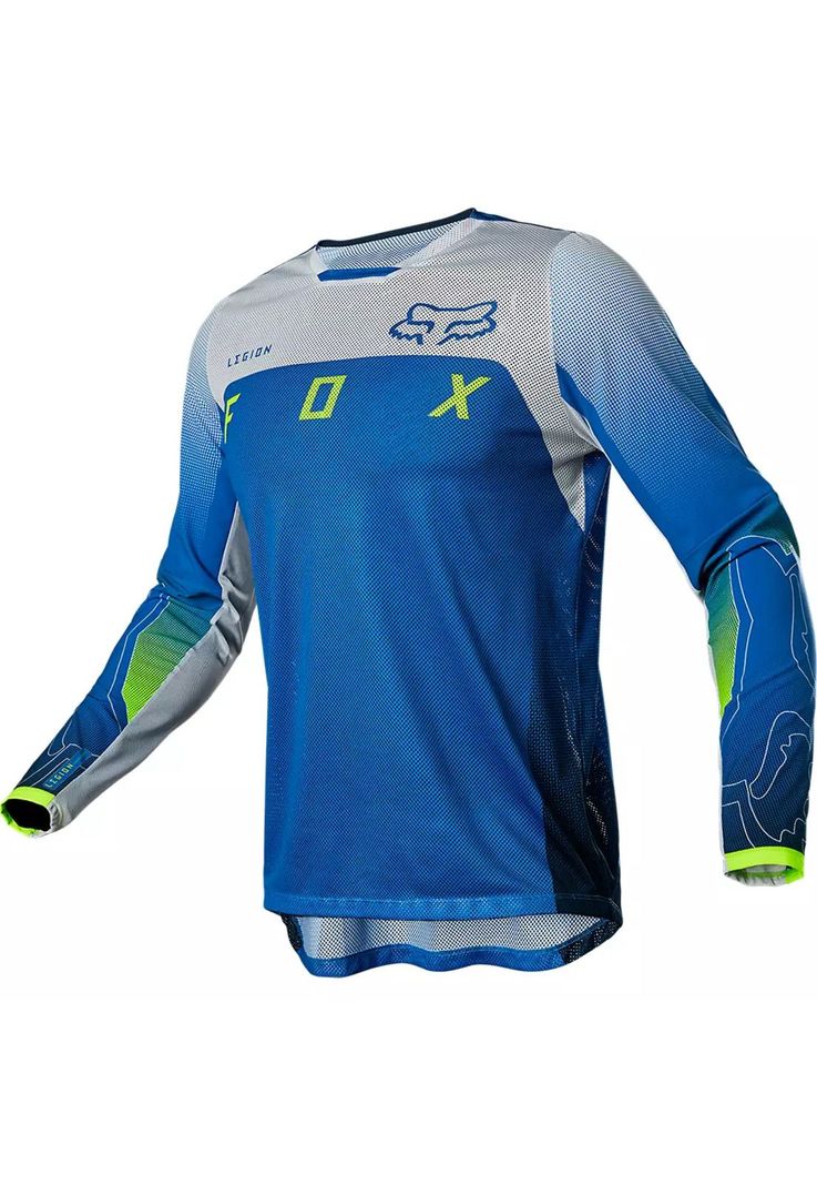 Polera Moto Legion Air Scanz Azul Fox-1