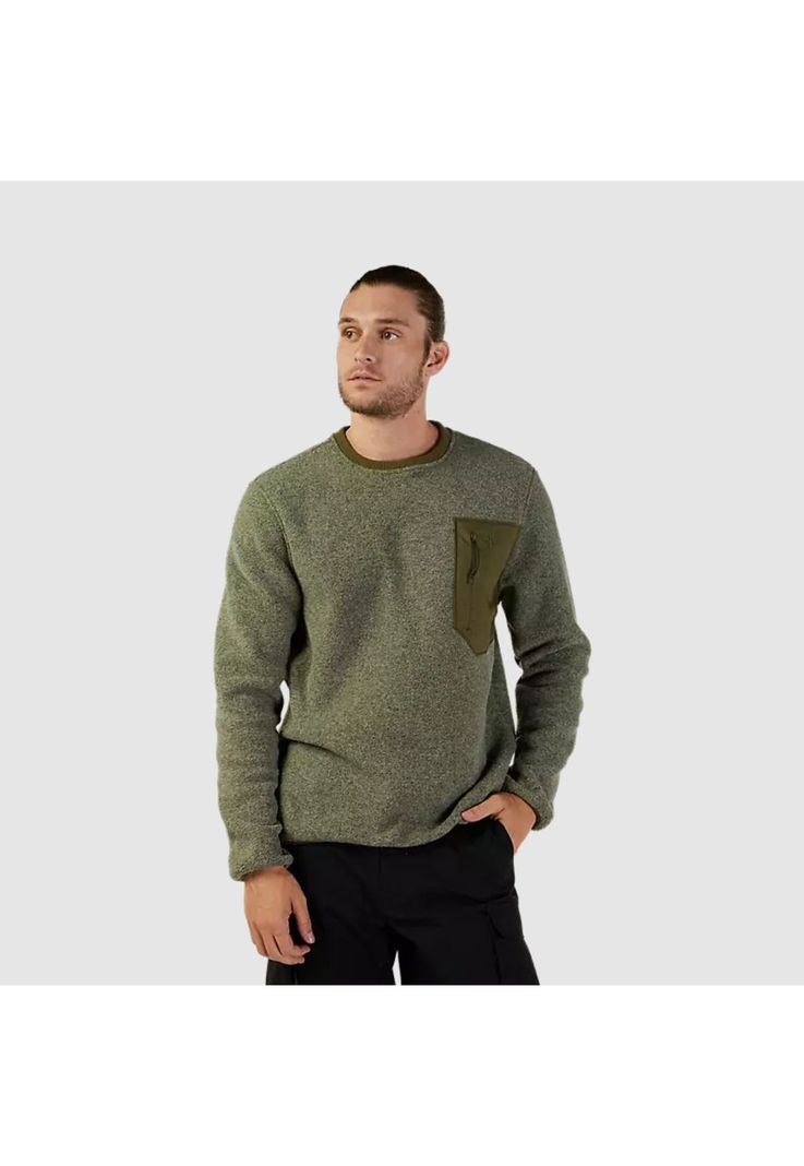 Poleron Lifestyle Survivalist Sherpa Verde Oliva Fox-2