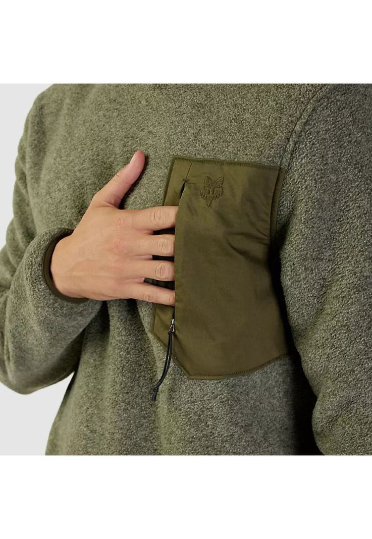 Poleron Lifestyle Survivalist Sherpa Verde Oliva Fox-4