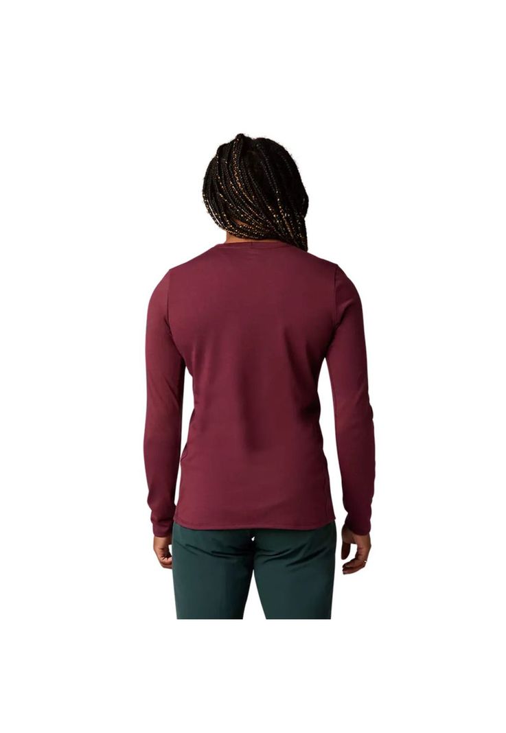Polera Bicicleta Mujer Manga Larga Ranger Drirelease® Burdeo Fox-2