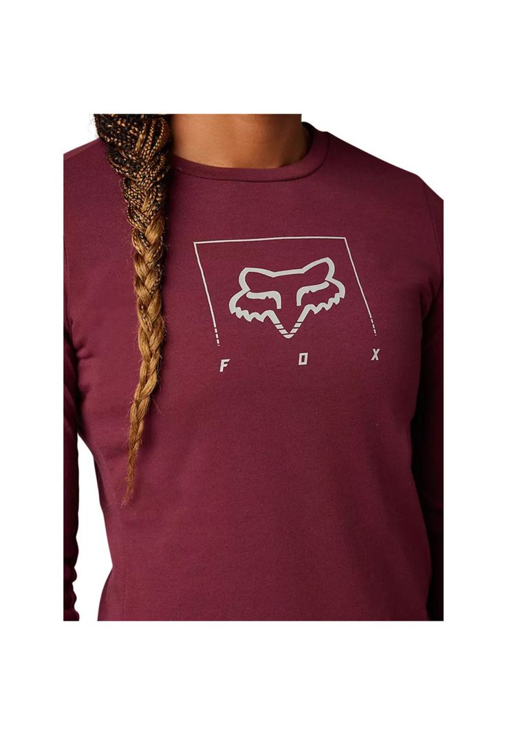 Polera Bicicleta Mujer Manga Larga Ranger Drirelease® Burdeo Fox-3