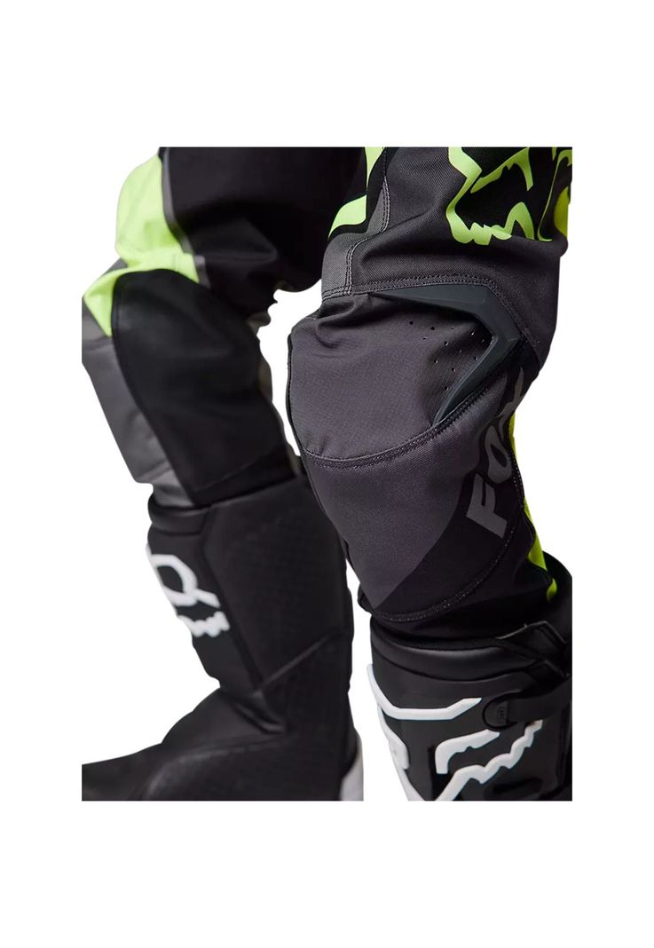 Pantalon Moto Niño Xpozr Negro/Amarillo Fox-5
