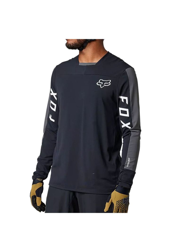 Polera Bicicleta Defend Pro Manga Larga Negro Fox-1