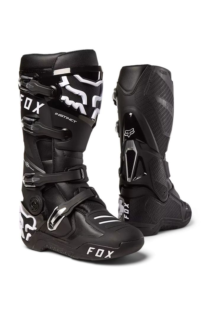 Botas Moto Instinct Negro/Blanco Fox-0