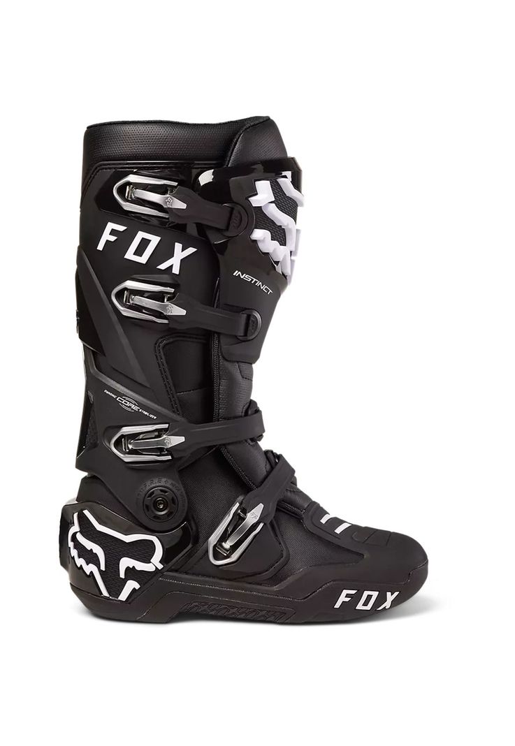 Botas Moto Instinct Negro/Blanco Fox-1