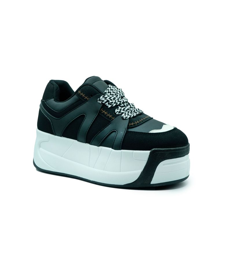 Zapatillas Negras Con Plataforma Y Trenzas Gruesas Bratz-1