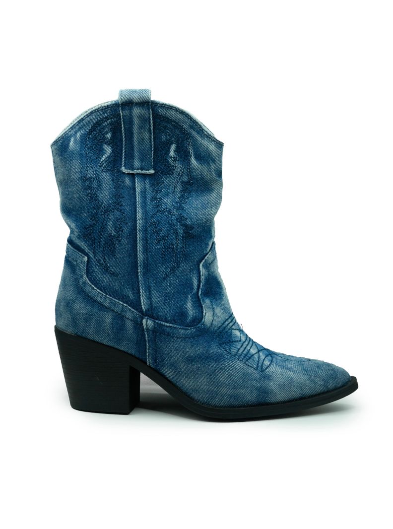 Botines texano texana jeans mujer bucanera bota-0