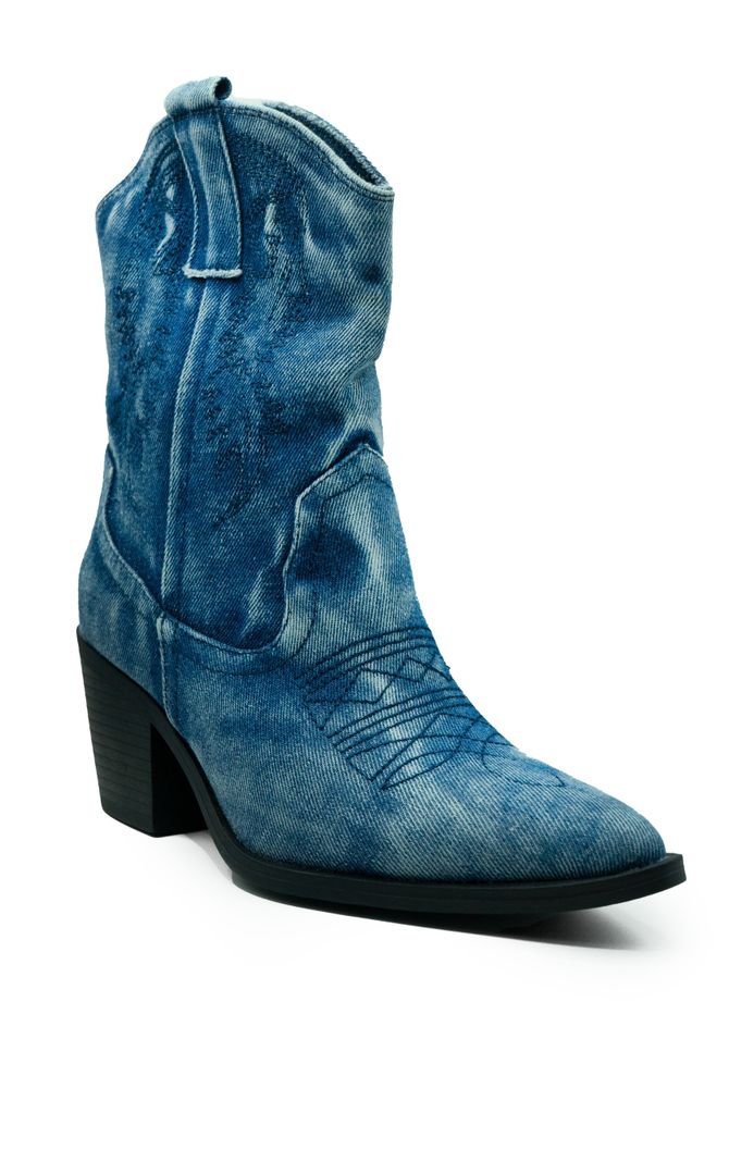 Botines texano texana jeans mujer bucanera bota-1