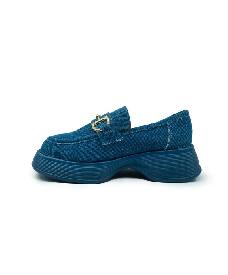 Zapatos De Mujer Vintage Mocasin Con Plataforma Jeans-2