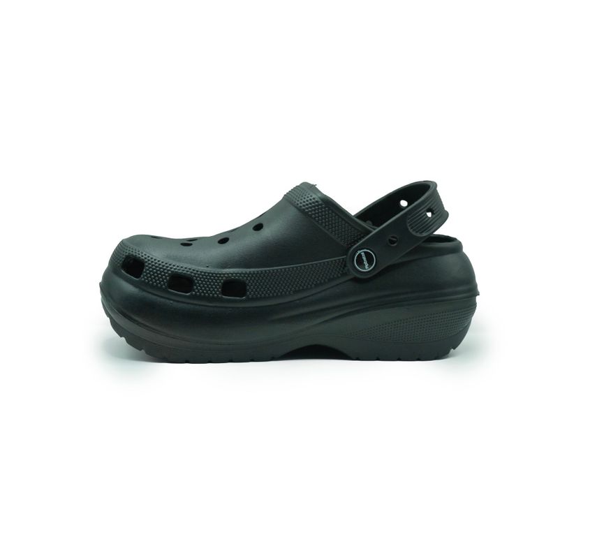 Zuecos Con Plataforma Negras Sandalias Verano Black-1