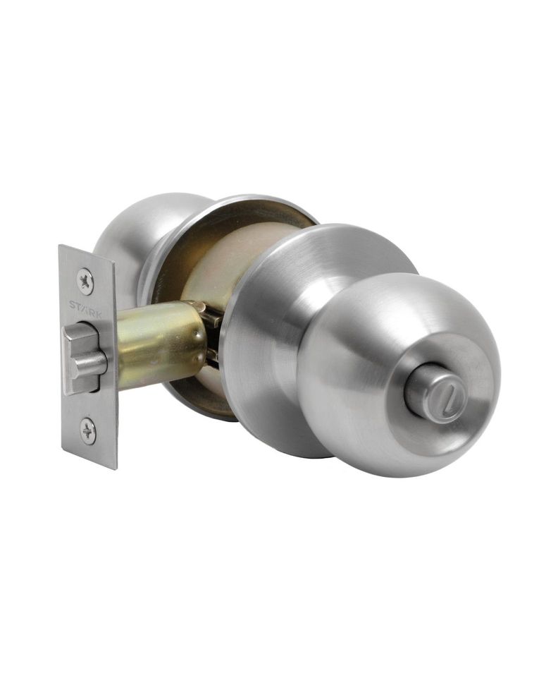 Cerradura de pomo cilíndrica, Oficina -Dormitorio. (Acero inoxidable 304)-1