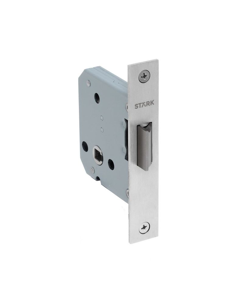 Cerradura de embutir funcion simple paso. Acero inoxidable Gris