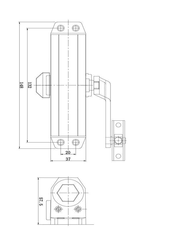 Brazo hidraulico uso residencial, para puertas de 25–45 kgs.-1