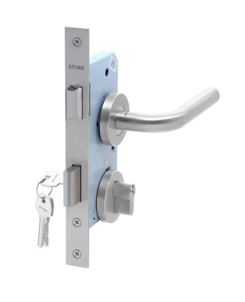 Cerradura de embutir acc princ llave ambos lados. A inox 304-1