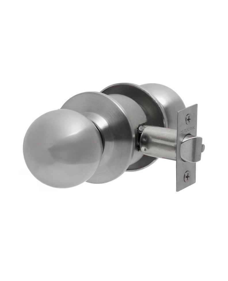 Cerradura de pomo cilíndrica, simple paso. (Acero inoxidable 304)-0