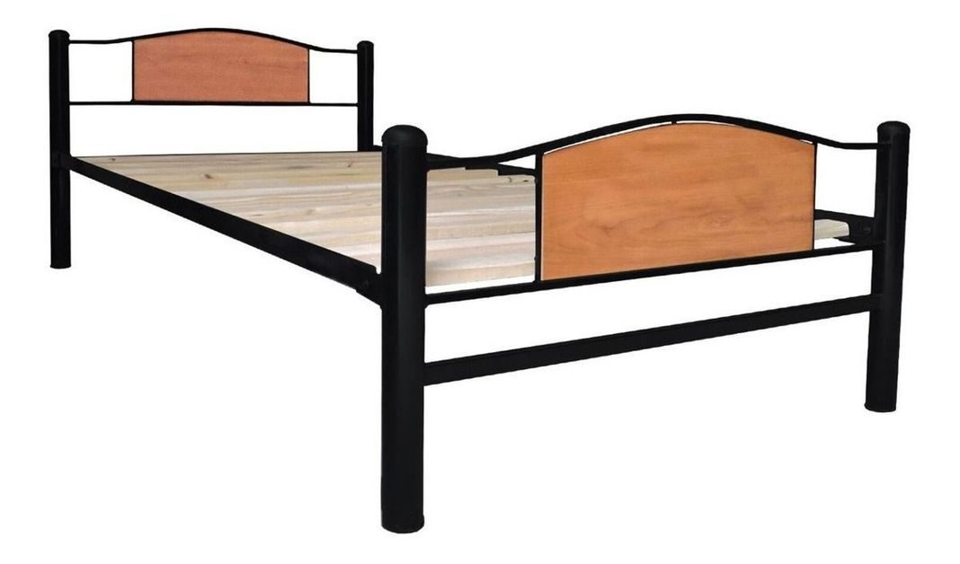 Cama Child Metálica 1 Plaza Negro-0