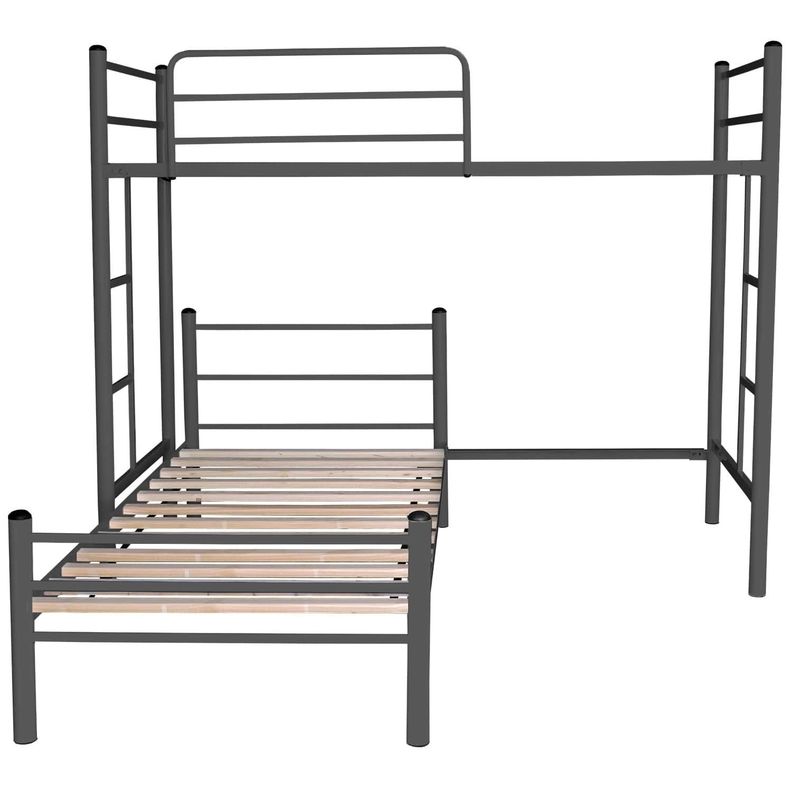 Cama Alta + Cama Baja 1.5 Grafito-0