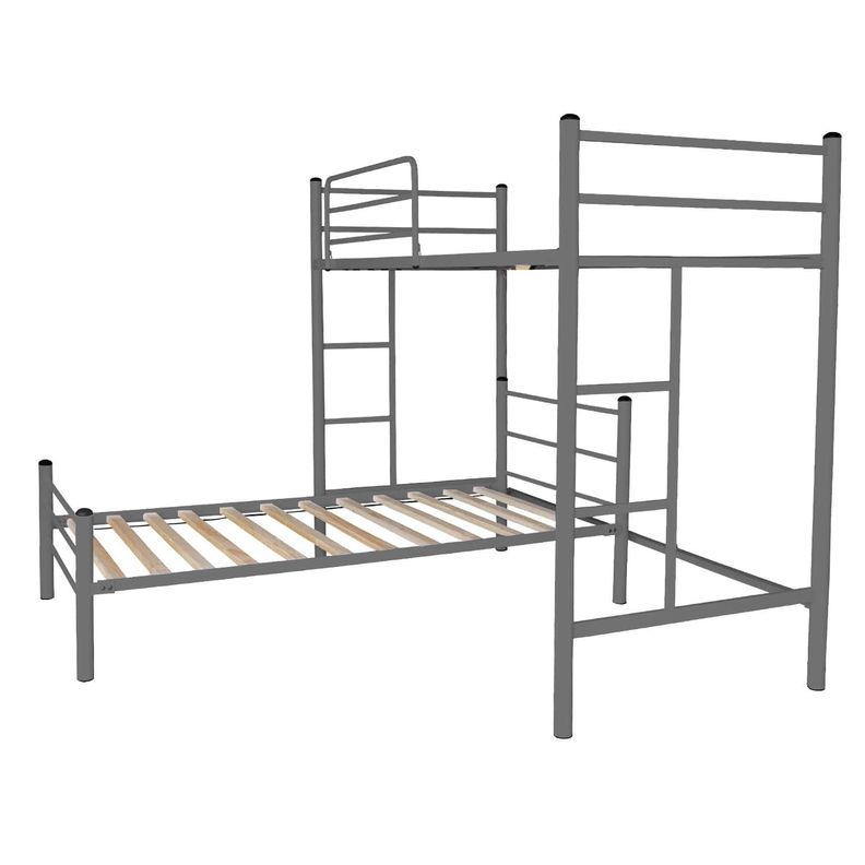 Cama Alta + Cama Baja 1.5 Grafito-1