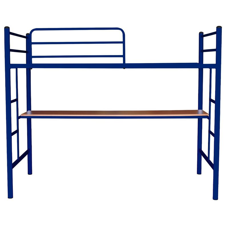 Cama Alta 1.5 Azul Con Escritorio-0