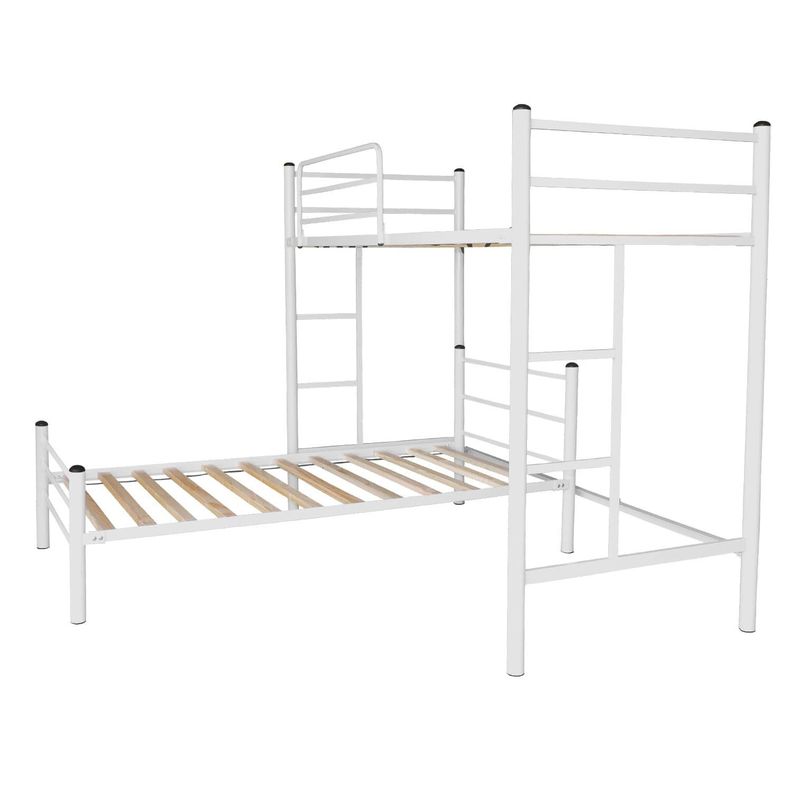 Cama Alta + Cama Baja 1 Plaza Plata-0