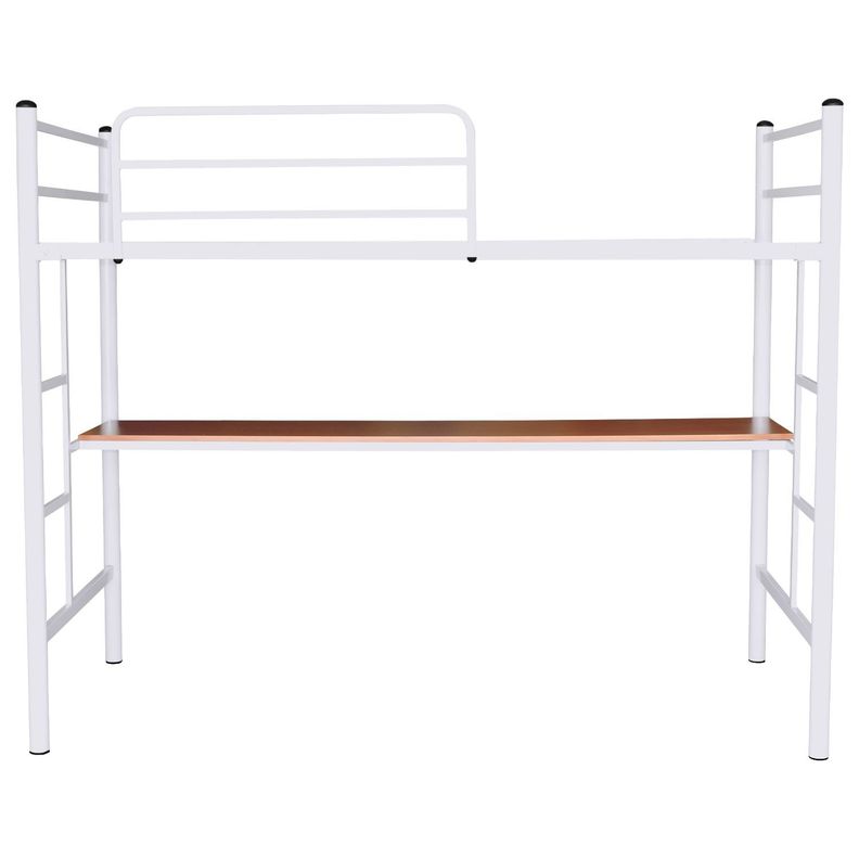 Cama Alta 1.5 Blanco Con Escritorio-0