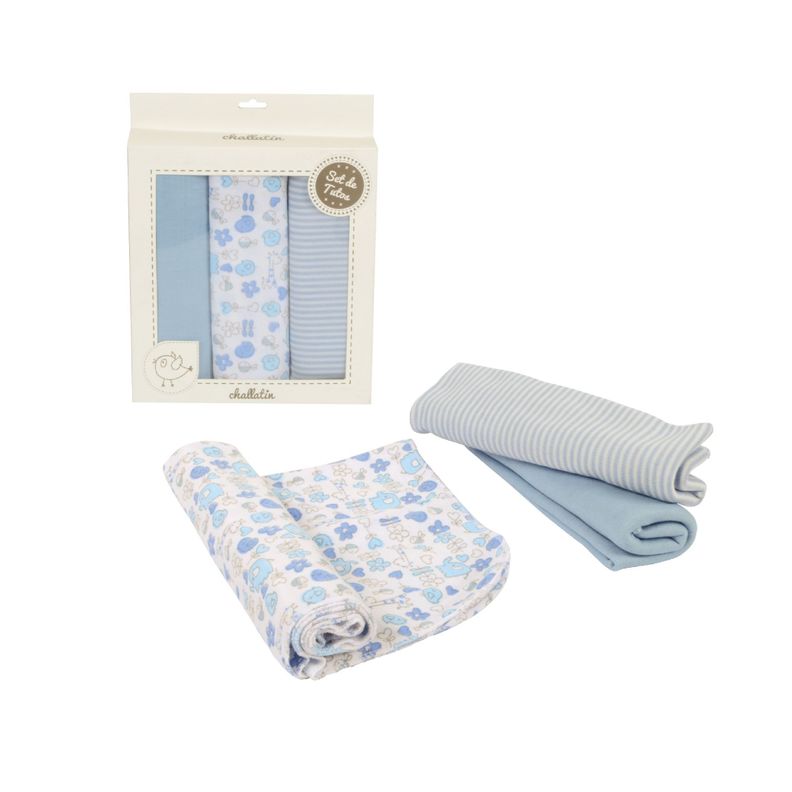 Pack Set De 3 Tutos En Caja Celeste-0