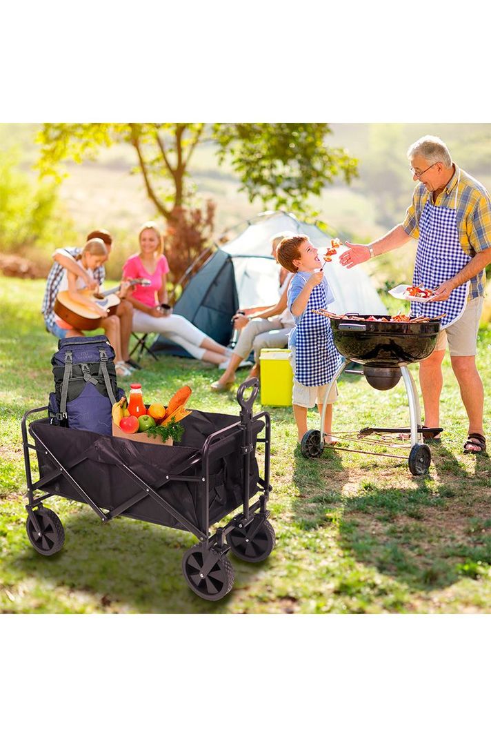 Carro de Camping Plegable Negro-1