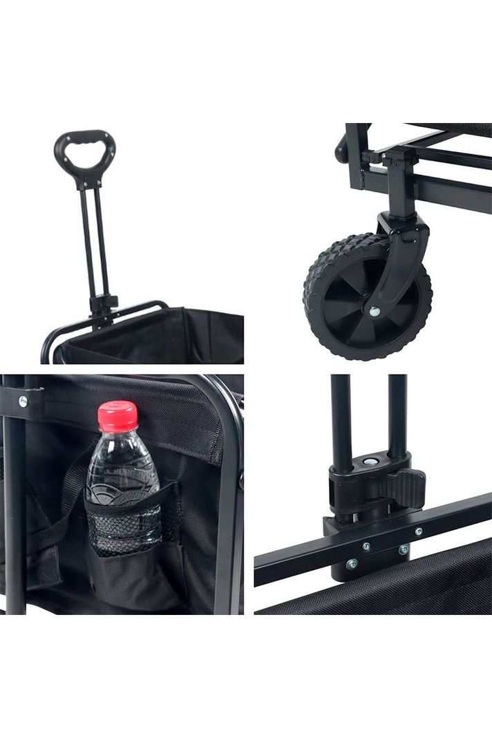 Carro de Camping Plegable Negro-4
