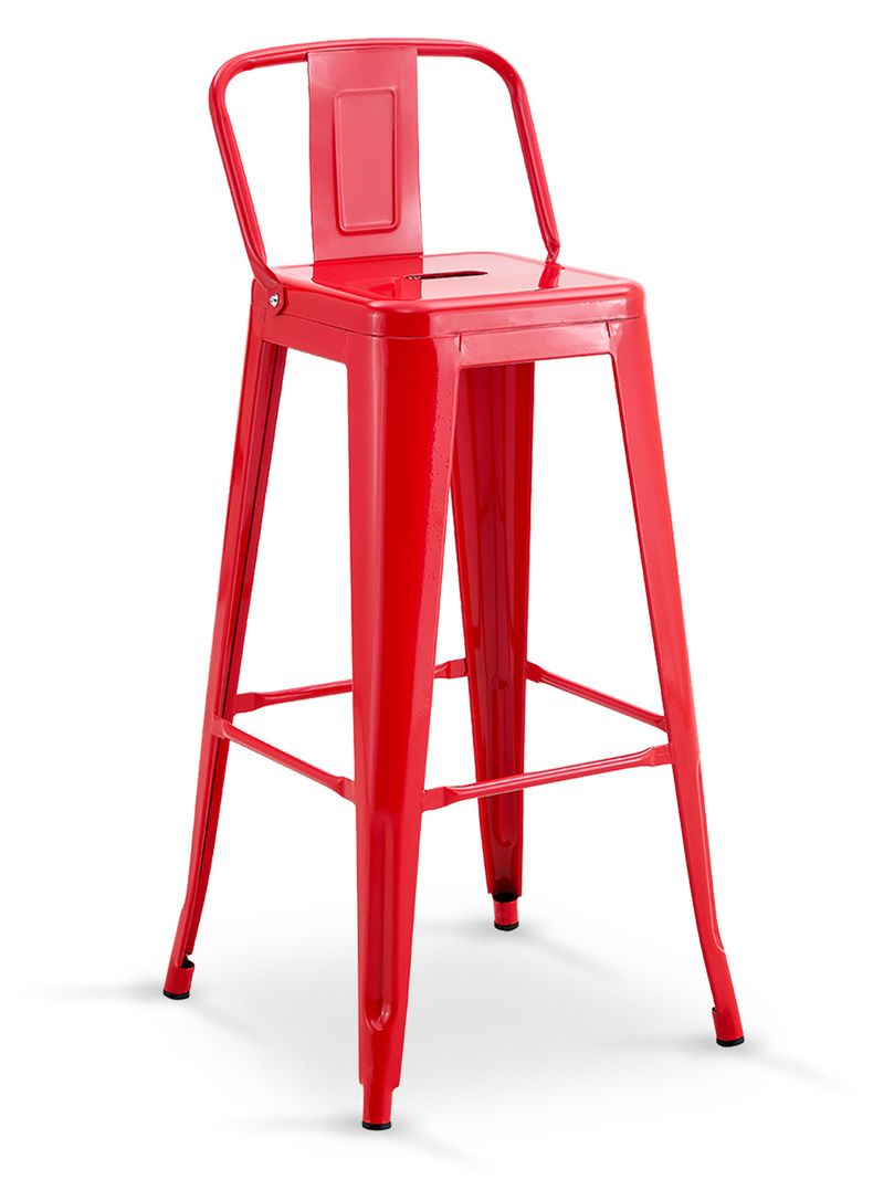 Silla Alta Metal Rojo-0
