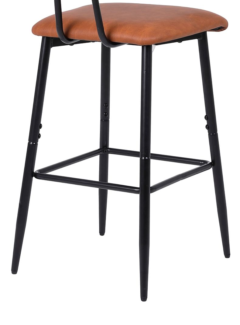 Pack 2 Pisos de Bar o Cocina Mid-Century con Respaldo Marrón-5