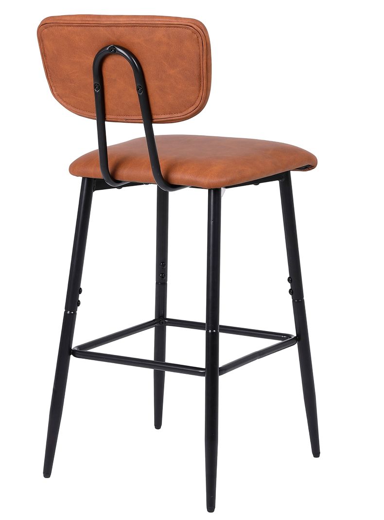 Pack 2 Pisos de Bar o Cocina Mid-Century con Respaldo Marrón-6