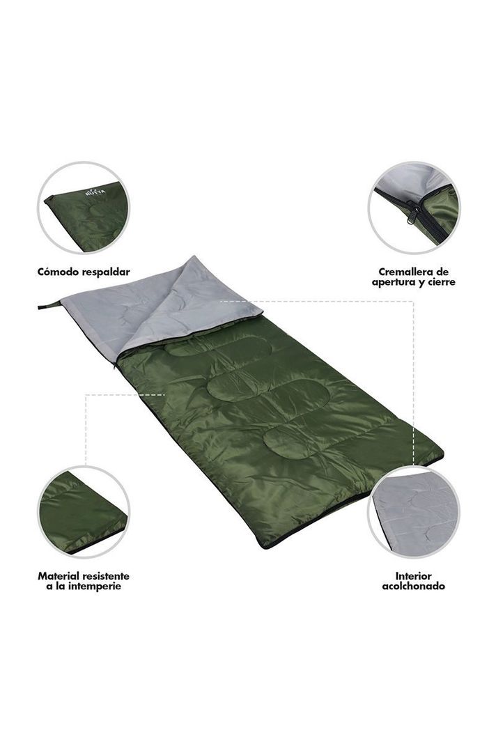 Saco de Dormir 250 GR Verde-3