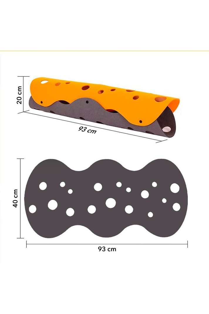 Tunel Fieltrro Plegable para Gatos Multicolor-2