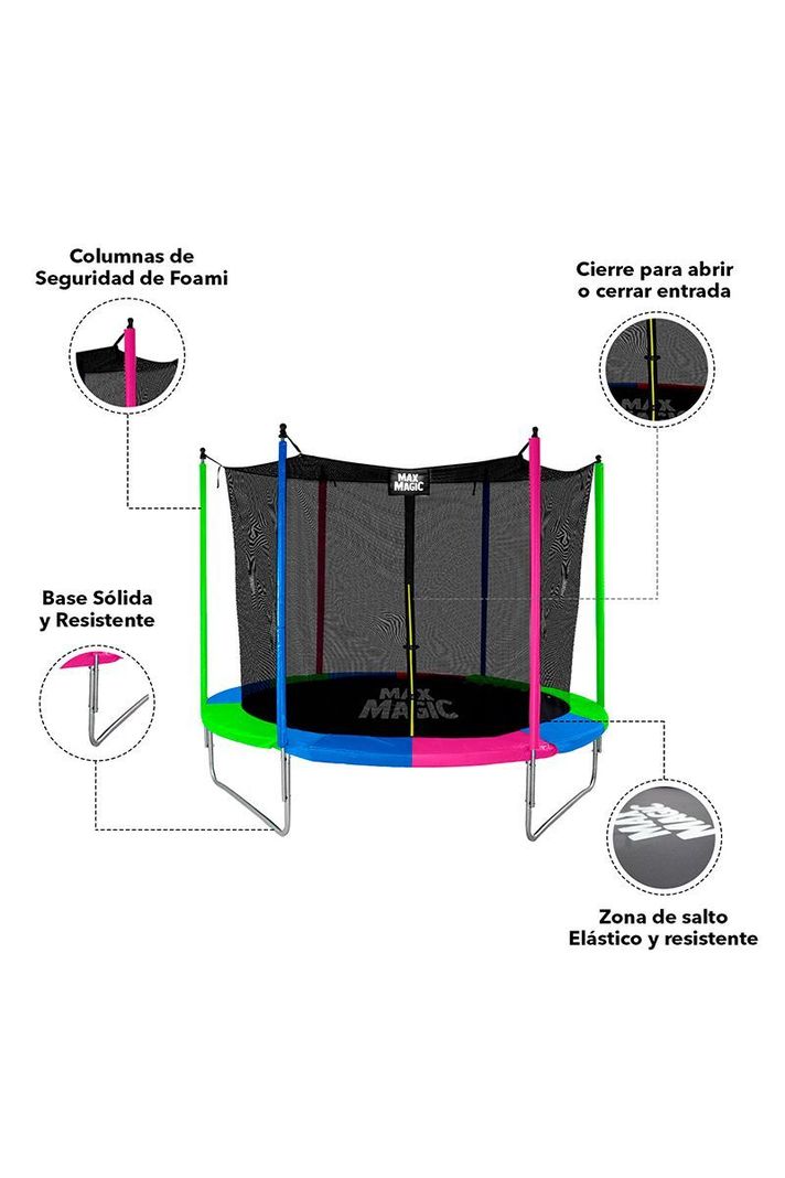 Cama Elástica 183 cm (6 Ft) Único Color-3